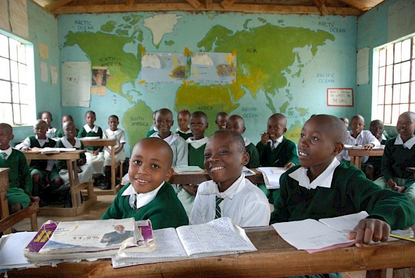 Kenyan school children in class
