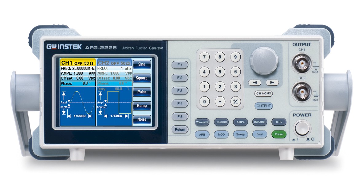 25MHz True Dual Channel, Arbitrary Function Generator