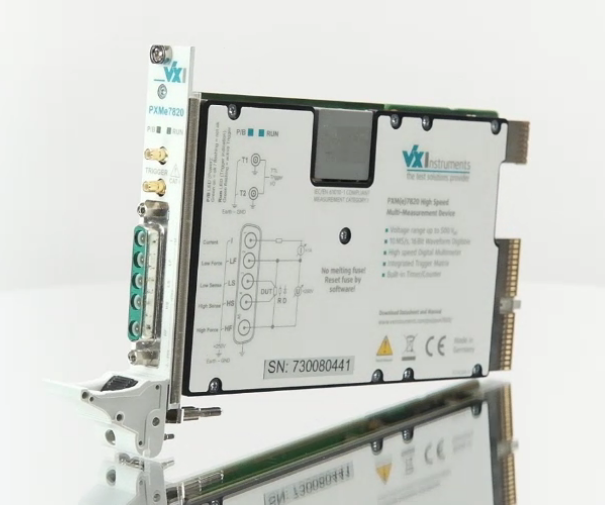 PXM 7820 High Speed Multi-Measurement Device
500Vpp, 16 Bit DMM, 10MSps Digitizer, U, I, R, 2- and 4-wire measurement, Timer/Counter, Triggercard; DC up to 0.08%