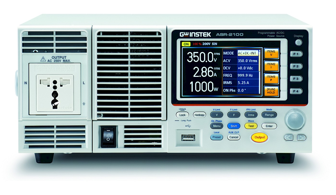ASR-2050 Programmable AC/DC Power Source, 500VA, Euro socket (Opt 2)