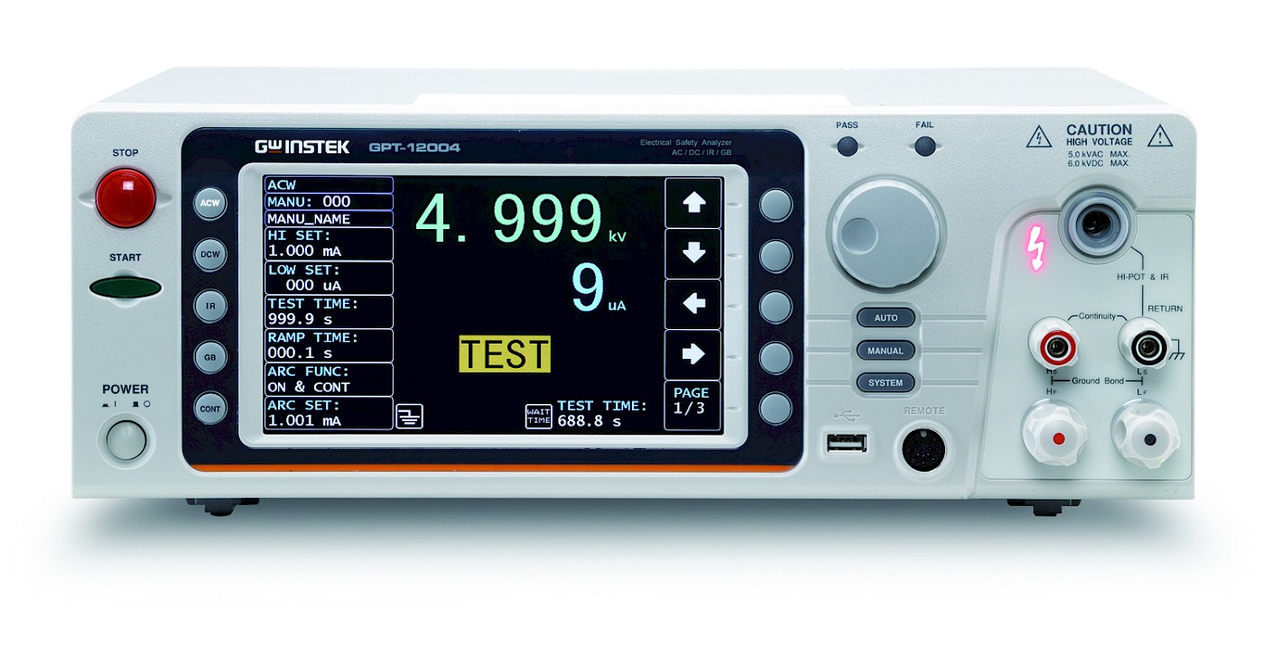 GPT-12004 AC 200VA ACW/DCW/IR/GB/GC Electrical Safety Analyzer